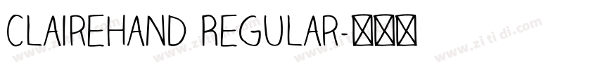 ClaireHand Regular字体转换